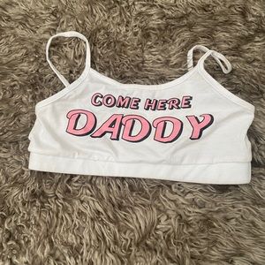 Come here daddy sports bra